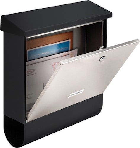 Burg Wächter Briefkasten London-Set 68670 Black+Steel