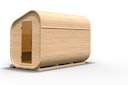 Vorschaubild Karibu Saunahaus Fasssauna Asymmetrisch 3 - 38 mm inkl. gratis Sauna-Zubehörset im Wert von 234,94 €
