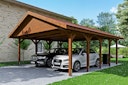 Vorschaubild Skan Holz Wallgau - Satteldach Doppelcarport Breite 620 cm