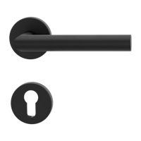 Griffwerk LUCIA Klipptechnik FS Rosetten rund Profilzylinder Graphitschwarz