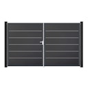 Vorschaubild GroJa BasicLine Premium Doppeltor Rahmen Aluminium Anthrazitgrau 3000 x 1800 mm