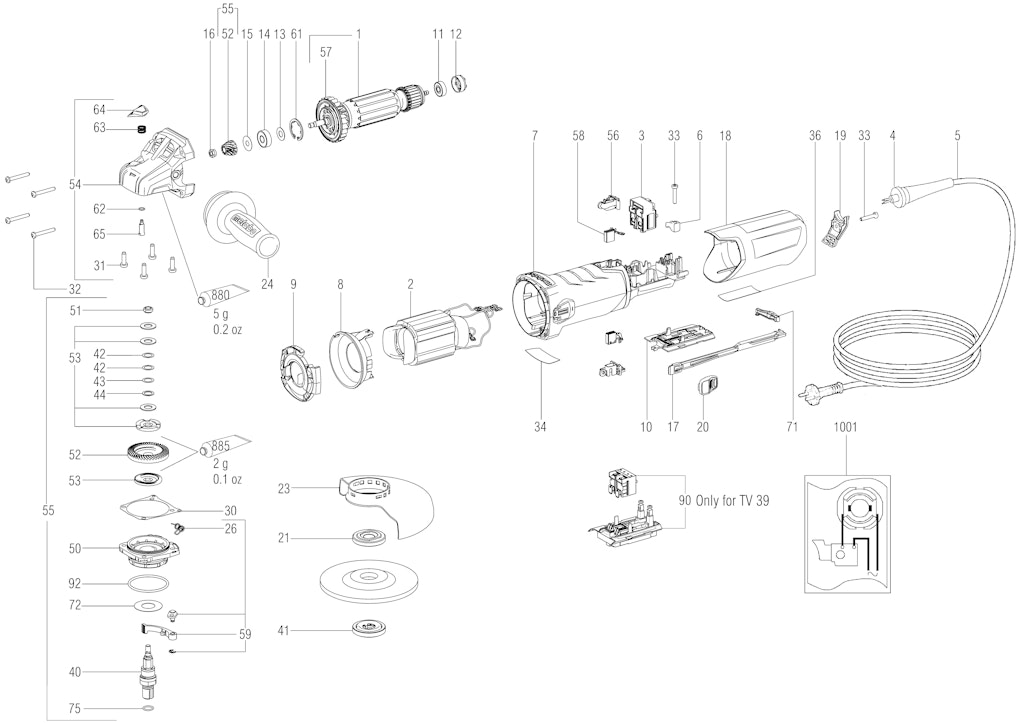 Explosionszeichnung Ersatzteile