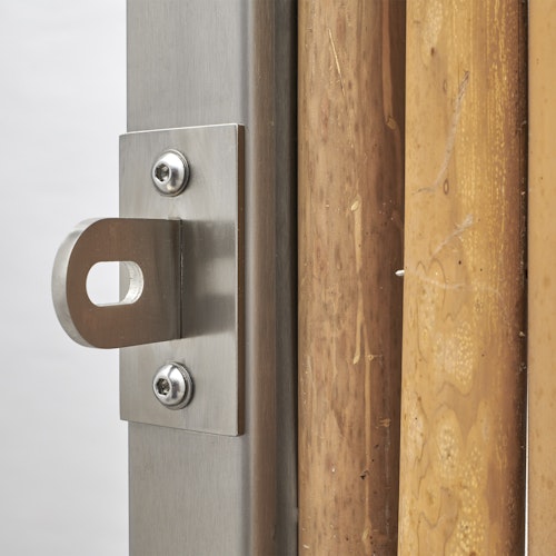 BambusBASIS Modul5 Tür mit Edelstahlrahmen