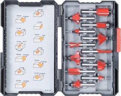 kwb Fräsersatz HM 8 mm 12tlg L-Box 757295