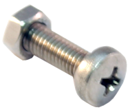 Feststellschrauben mit Mutter für Rinnenhalter PVC, RG80 Typ 250 (10 Stück Beutel)Zubehörbild