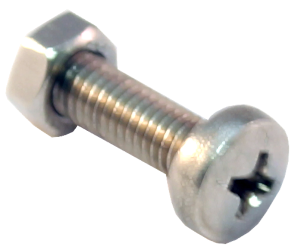 Feststellschrauben mit Mutter für Rinnenhalter PVC, RG80 Typ 250 (10 Stück Beutel)