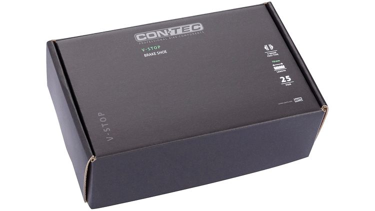 CONTEC Bremsschuh V-Stop 70 mm schwarz Schraub, Box &agrave, 25 Paar