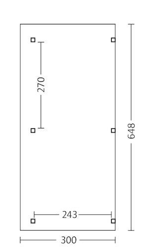 Skan Holz Siena aus Leimholz mit Mittelpfosten Breite 648 cm freistehende Terrassenüberdachung