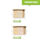 Vorschaubild Karibu Gartenhaus Gerätehaus Goldendorf 3/5 - 19 mm