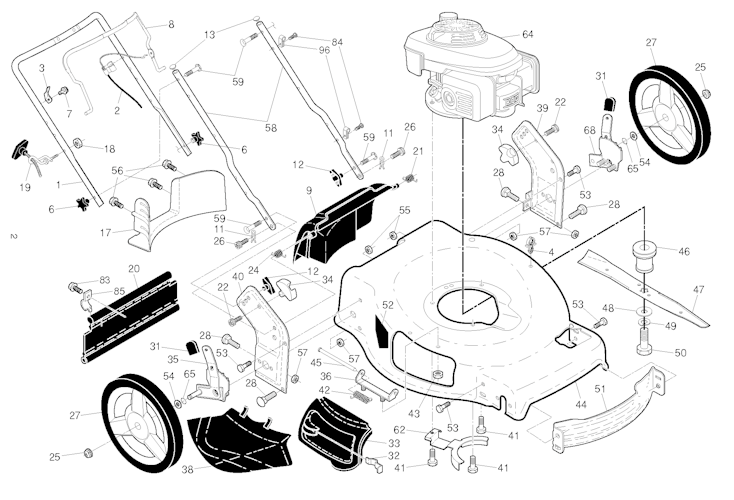 Husqvarna Rasenmäher gelegentliche Nutzung HU700F, 96145000900, 2012-11