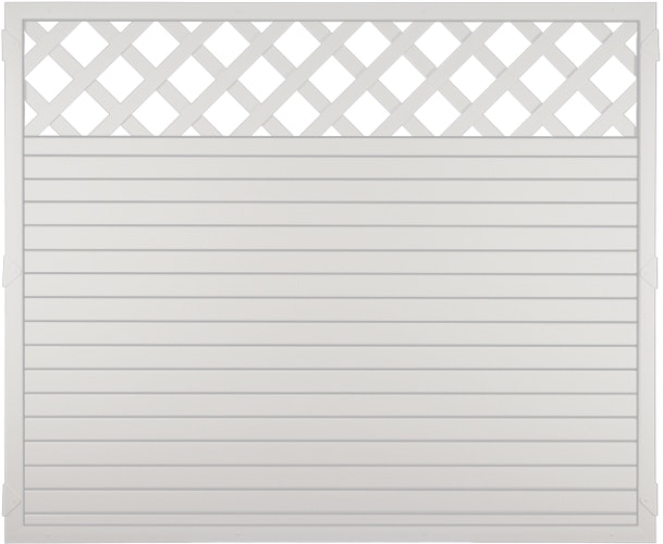 T&J LIGHTLINE Kunststoff Zaun Ranki 1800 x 1500 mm, weiß