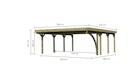 Vorschaubild Karibu Carport Doppelcarport Classic Doppel 2 - kesseldruckimprägniert