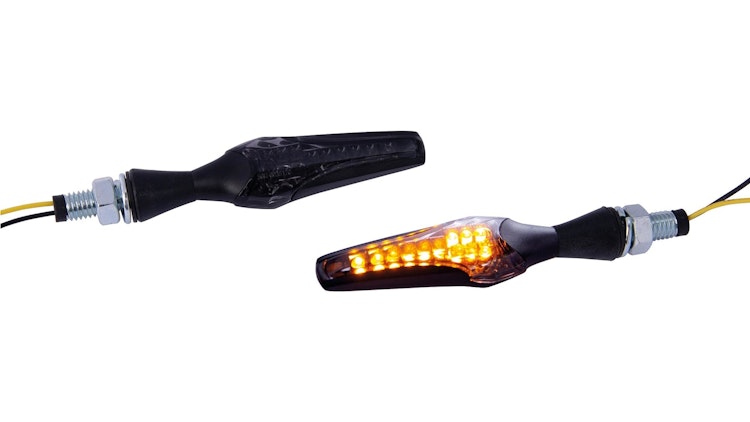 Spec-X LED-Blinker Notre Schwarz 20 mm Lang Paar