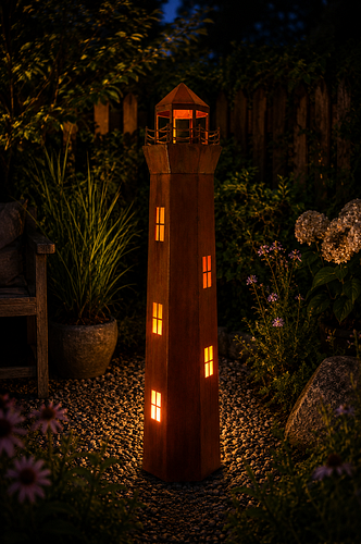Badeko Turm ,,Leuchtturm“ in Edelrostoptik