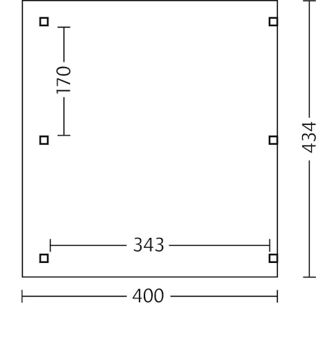 Skan Holz Siena aus Leimholz mit Mittelpfosten Breite 434 cm freistehende Terrassenüberdachung