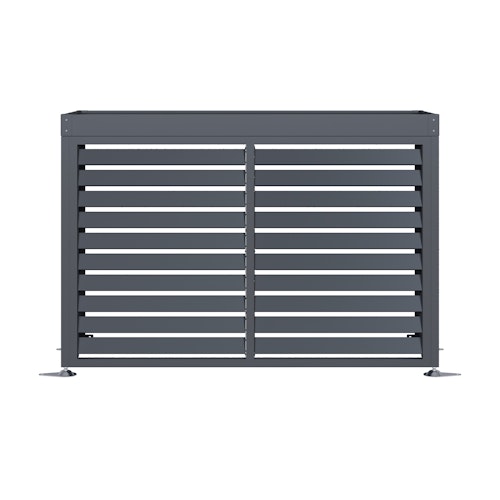 T&J ELIAS Wärmepumpenverkleidung 140 x 50 x 102 cm Anthrazit, mit Pflanzdeckel