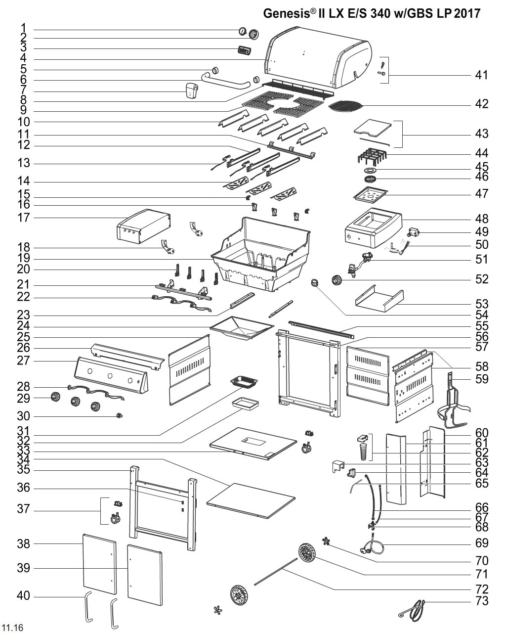 Explosionszeichnung Ersatzteile