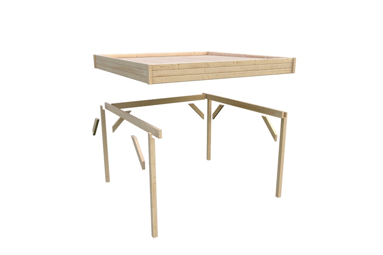 Karibu Pavillon Cubeco mit Flachdach