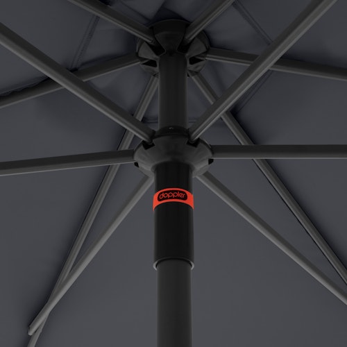 doppler Mittelmastschirm myZONE 300 Push up, Aluminium Anthrazit / 100 % Polyester 180 g/m²