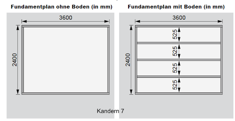 Karibu Woodfeeling Gartenhaus Kandern 1/2/3/6/7/9 - 28 mm