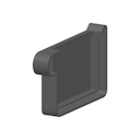 Vorschaubild Endstück links zum Kleben, RG70 Typ 200 anthrazit (1 Stück)