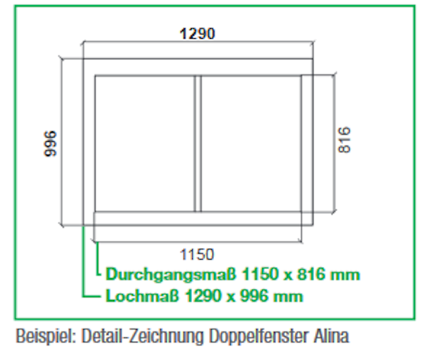 Wolff Finnhaus Doppel-Fenster Alina 44/58/70 mm isolierverglast