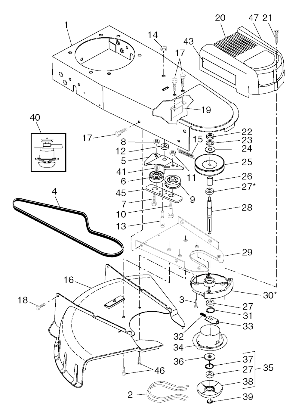 Explosionszeichnung Ersatzteile
