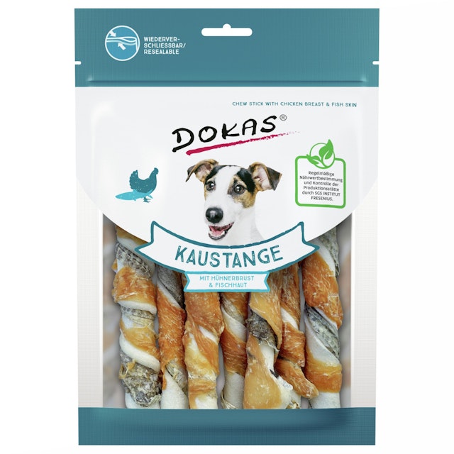 DOKAS Kaustange mit Hühnerbrust und Fisch HundekauartikelVorschaubild