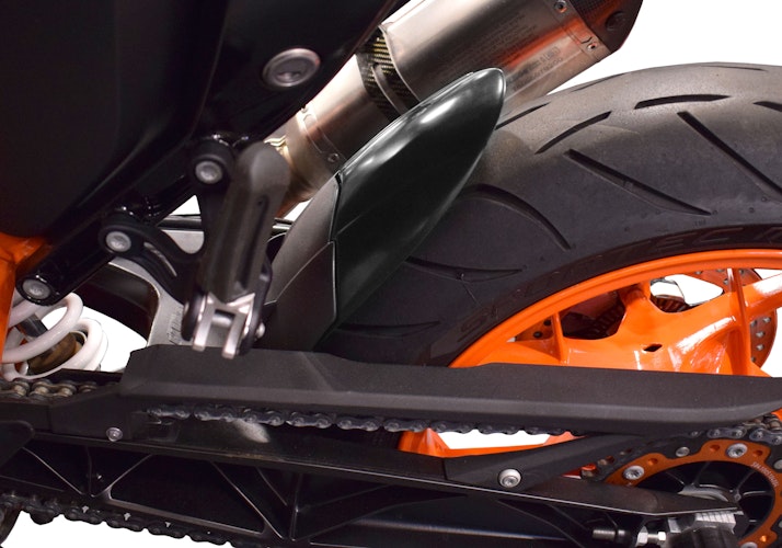 BODYSTYLE Hinterradabdeckungsverlängerung ABS Kunststoff schwarz-matt für KTM 125 Duke, 250 Duke, 390 Duke