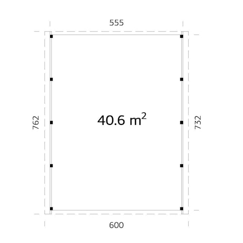 Palmako Carport Karl 40,6 m²