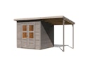 Vorschaubild Karibu Eco Gartenhaus Merseburg 4 inkl. Anbaudach - Sparset