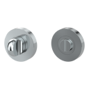 Vorschaubild Griffwerk Schlüsselrosettenpaar Zink rund mit Zierring WC Schraubtechnik Chrom-Nickelmatt