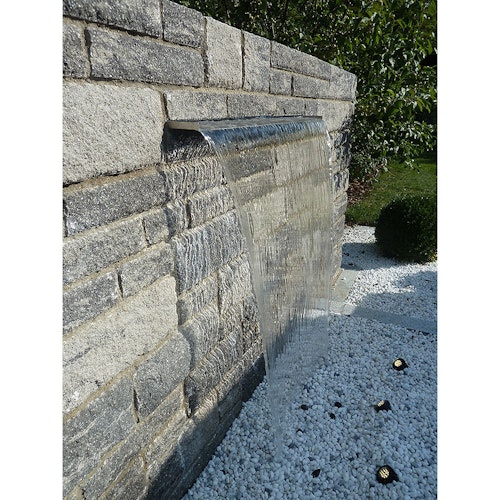 Heissner Wasserfall-Element Edelstahl 30 cm mit LED (W483-00)