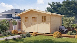 Weka 28 mm Gartenhaus 110 mit Vordach (60 cm)