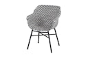 Vorschaubild Hartman Dining Chair DELPHINE, Aluminium Carbon Black / Polyrattan White/Black - Abverkauf 