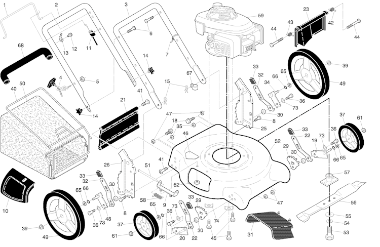 Husqvarna Rasenmäher gelegentliche Nutzung 96133000302 5521CM (Not for Sale in California)