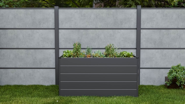 GroJa Lumino Stecksystem Hochbeet 150 x 70 x 75 cm Anthrazit DB 703