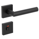 Vorschaubild Griffwerk LUCIA PROFESSIONAL PVD+ Schraubtechnik GK3 Rosetten eckig WC rot/weiß Graphitschwarz PVD+