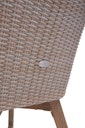 Vorschaubild Garden Pleasure Gartenmöbel Set ARVADA / OAKLAND, Tisch Ø 110 + 4 Sessel, Akazie / Polyrattan Zimtbraun / Kissen 100 % Polyester Taupe
