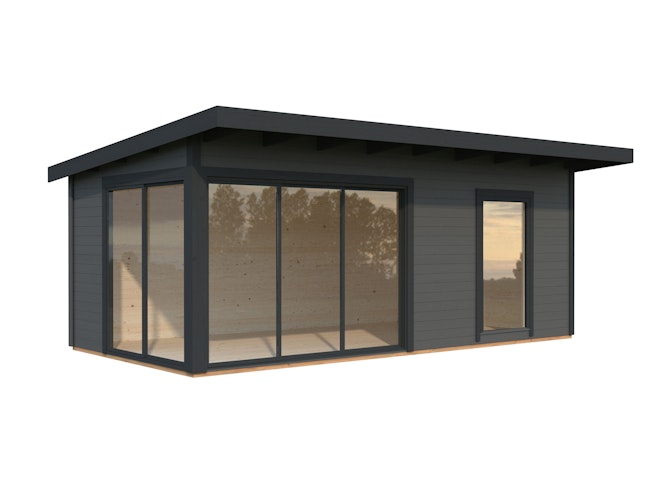 Palmako Gartenhaus Andrea 17,1 m² Slide Plus mit Isolierglas-Schiebetür - 44 mm