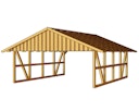 Vorschaubild Skan Holz Schwarzwald - Satteldach Doppelcarport Breite 684 cm