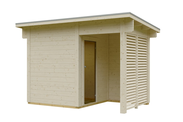 Skan Holz Saunahaus Helsinki 2 - 45 mm Blockbohlen