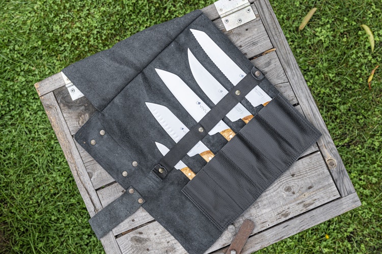 DICK Leder-Rolltasche VIVUM 5-teilig schwarz