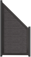GroJa Viento Designzaun Typ Schräg 90x180/90 mit Rahmen Anthrazit