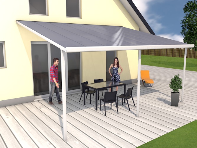 Gutta Standard Terrassendachsystem Typ D/E/F weiß/anthrazit