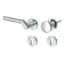 Vorschaubild Griffwerk CORINNA Schraubtechnik GK4 -Chrom/Edelstahl Rosettengarnitur -Schraubt. -Knopf R2 -WL -TS 40-45mm