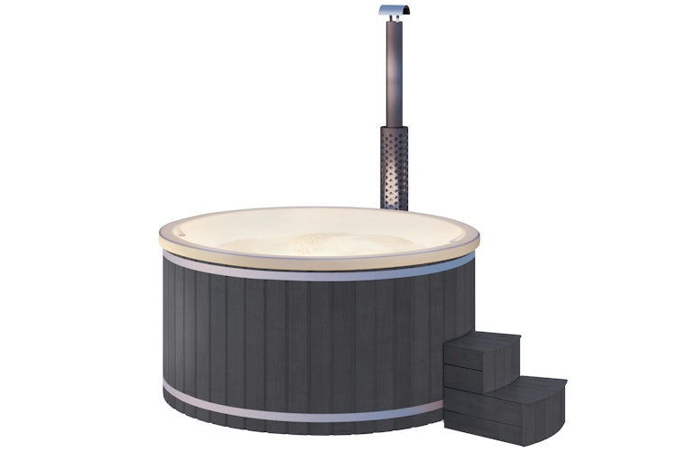 Wolff Finnhaus Badebottich Hot Tub Typ 1 Ø 200 cm mit Acrylwanne