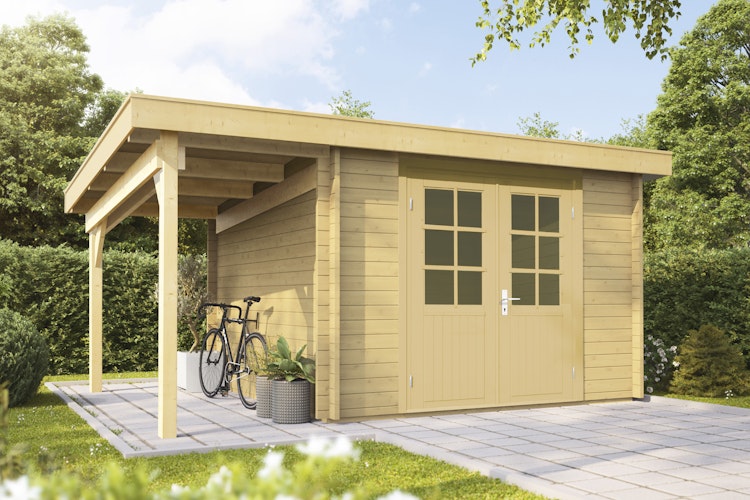Wolff Finnhaus Blockbohlenhaus Emelie 4324 - 34 mm