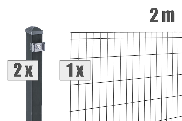 dz Zaunset MICHL 5/4/5 Pfosten VP mit Edelstahlplättchen