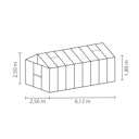 Vorschaubild Vitavia Gewächshaus Zeus 15700 inkl. 3 Dachfenstern - 15,7 m²